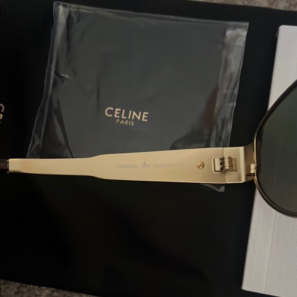Celine Sunglasses Gold CL4023 5U - Picture 4 of 7